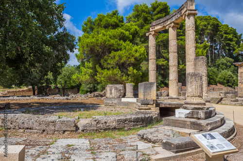 ancient ruins of the Philippeion, Ancient Olympia, Greece, Europe