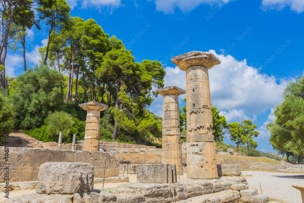 ruins in Ancient Olympia, Elis, Greece, Europe