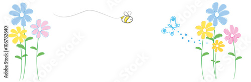 Biene Schmetterling Blumenwiese