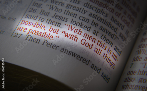 Canvas Print with God all things are possible