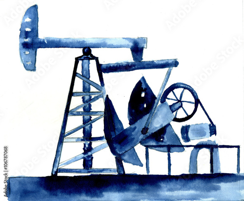 Painted Oil Derrick photo