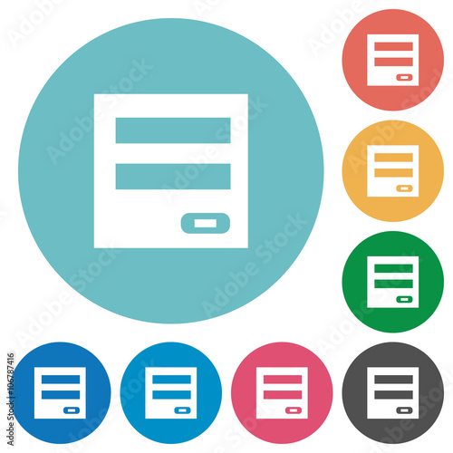 Flat login panel icons