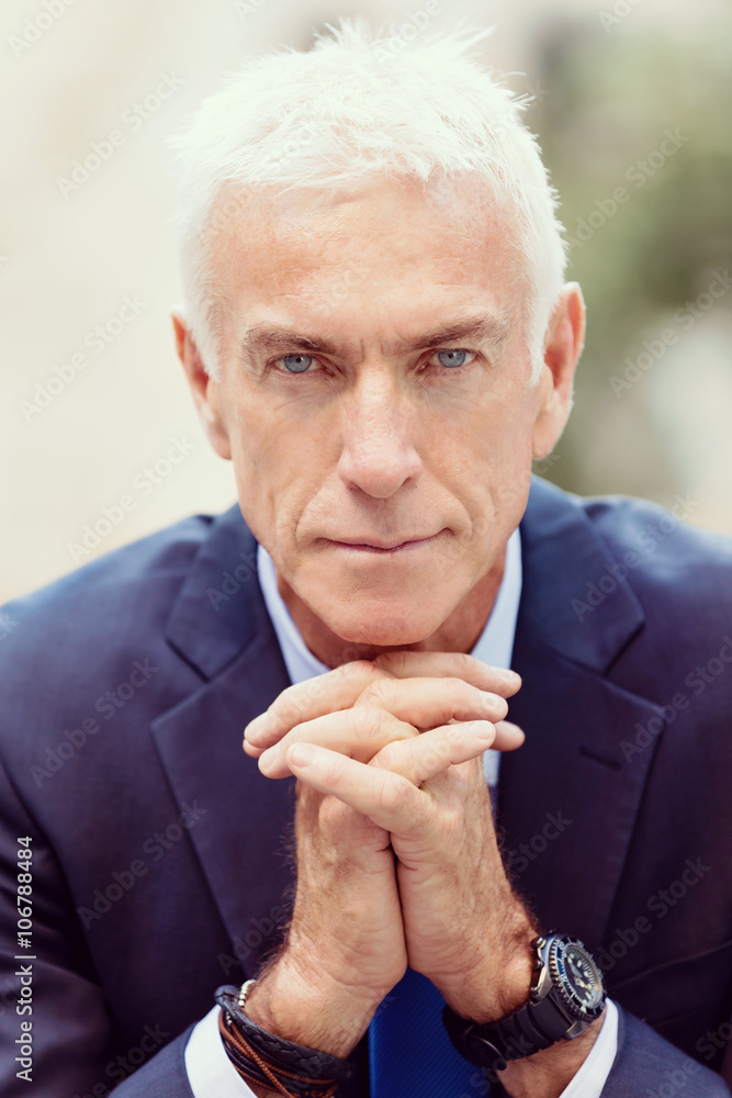 Portrait of confident businessman outdoors Portrait of confident businessman outdoors