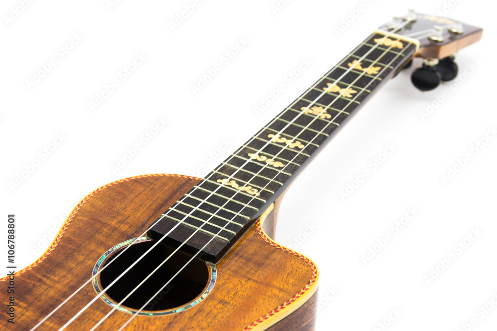 Fototapeta premium ukulele on white background