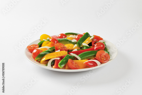 Fresh mixed bell pepper and tomato salad © Viktor