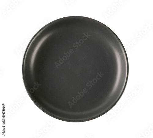 black dinner plate
