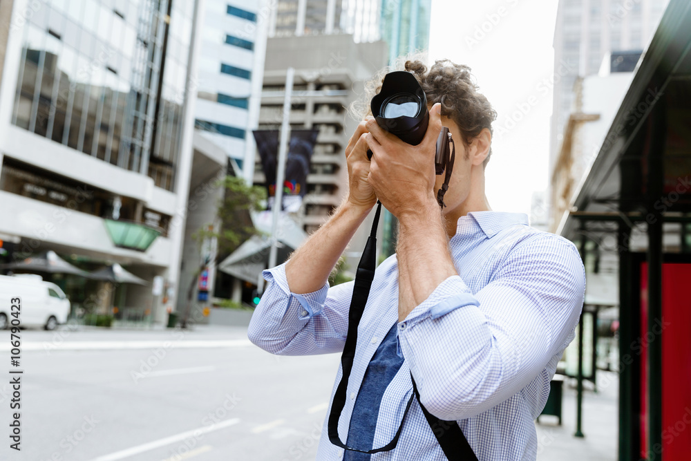 Male photographer taking picture Male photographer taking picture