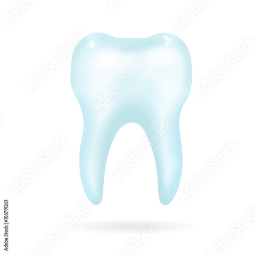 Tooth on a white background. Vector