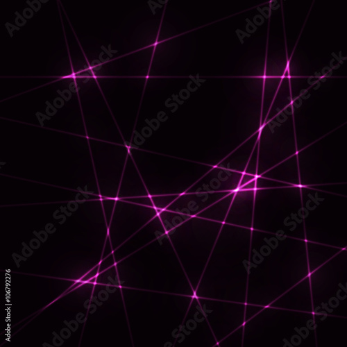 Very dark background with pink lilac laser beams