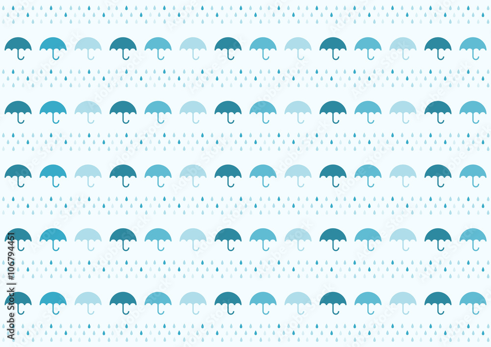 雨と傘 イラスト 背景 Stock ベクター Adobe Stock
