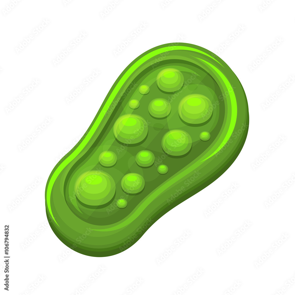 Green Bacteria Icon on White Background. Vector Green Bacteria Icon on White Background. Vector