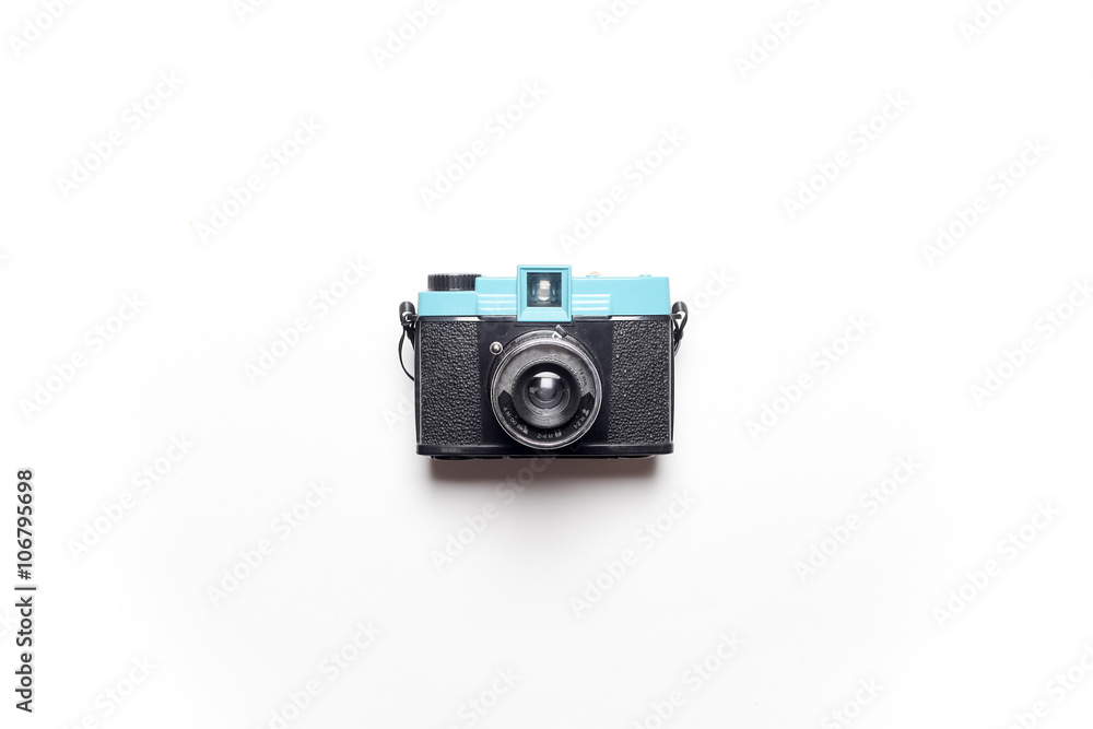 vintage camera isolated on white background