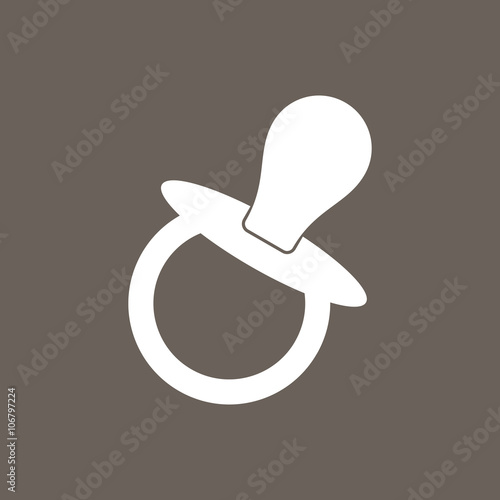 Baby Soother Icon on Dark Gray Color. Eps-10.