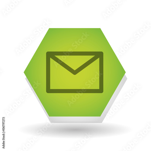 envelope  icon design, vector illustration