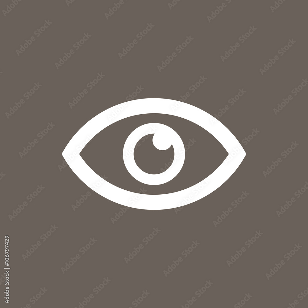 Eye Icon on Dark Gray Color. Eps-10. Eye Icon on Dark Gray Color. Eps-10.