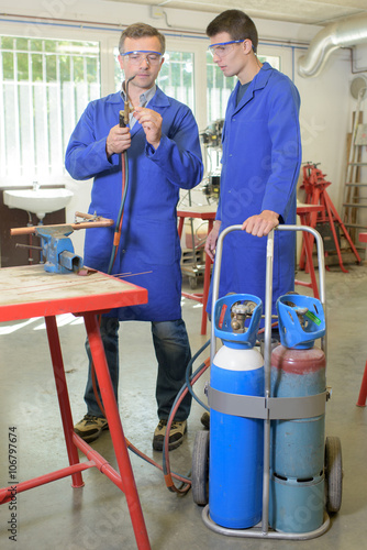 Plumbing lesson with welding station