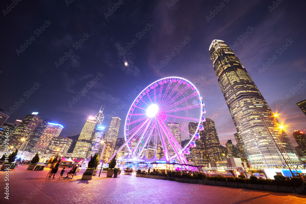 Obraz premium Observation Wheel, Hong Kong