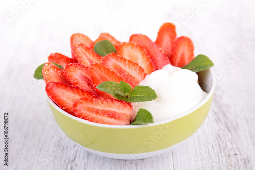 strawberry and yogurt