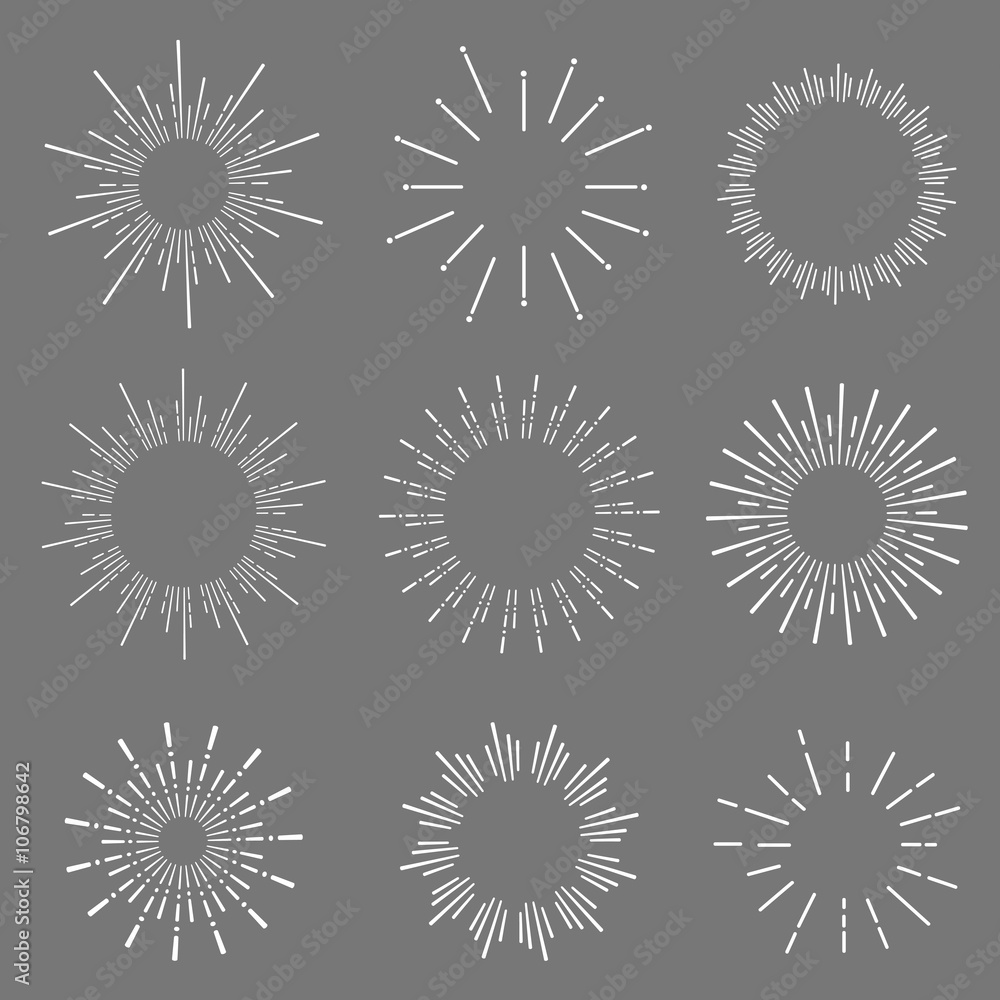hand drawn sunburst hand drawn sunburst