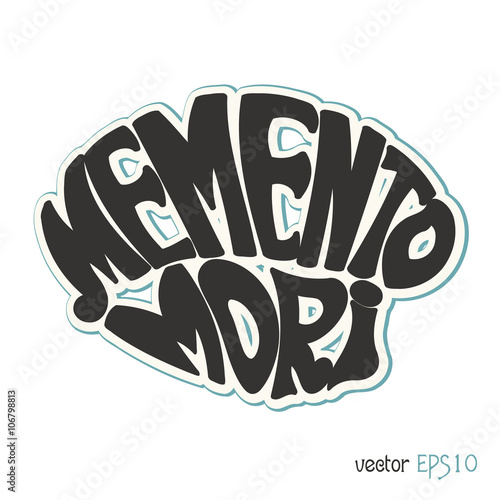Obraz na plátně Memento Mori. Latin saying in retro style. Vector illustration