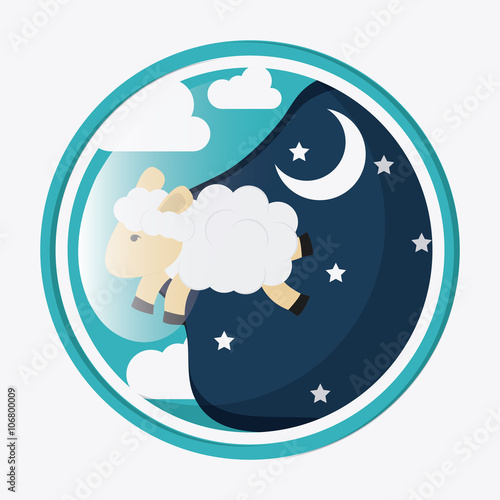Rest and sheep icon design, vector illustration