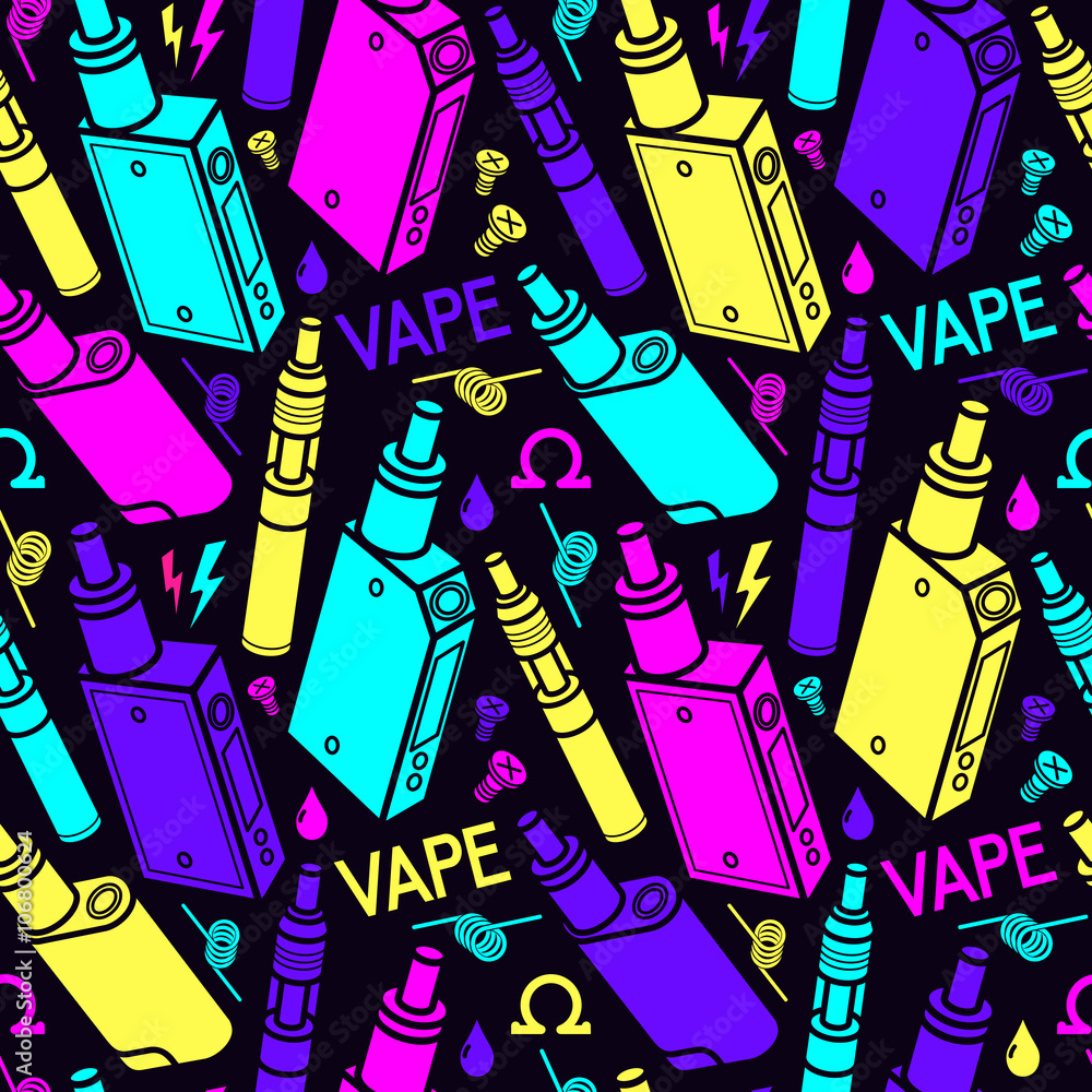 Color endless background of vape Stock Vector | Adobe Stock