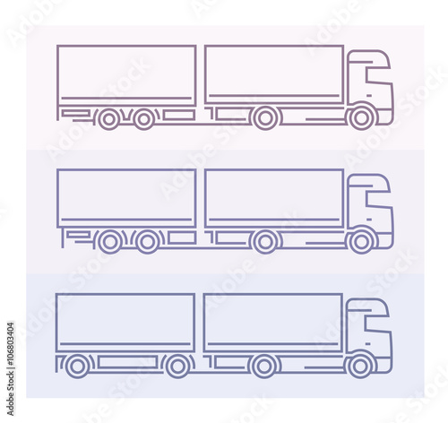 Vehicle Pictograms: European Trucks - Tandems Set 2