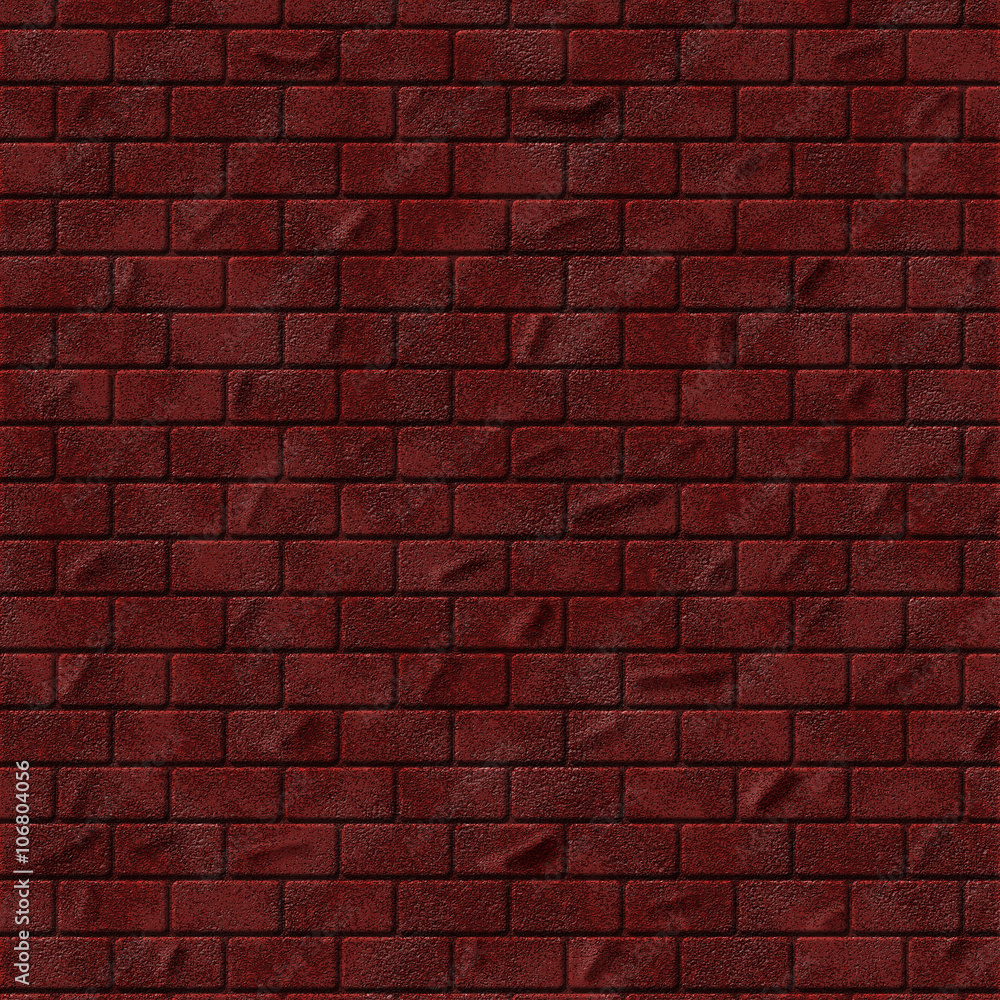 Fototapeta premium Realistic deep red rough bricks wall