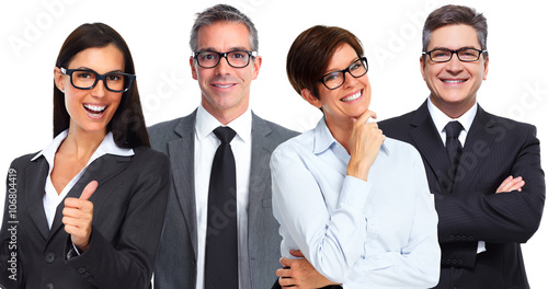 Group of business people wearing eyeglasses.