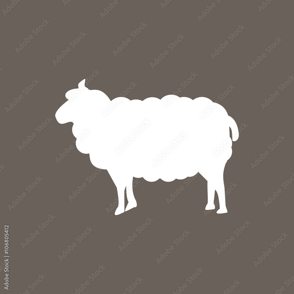 Sheep Icon on Dark Gray Color. Eps-10. Sheep Icon on Dark Gray Color. Eps-10.