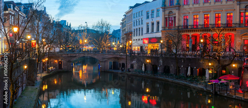 Ancient city center of Utrecht, Netherlands
