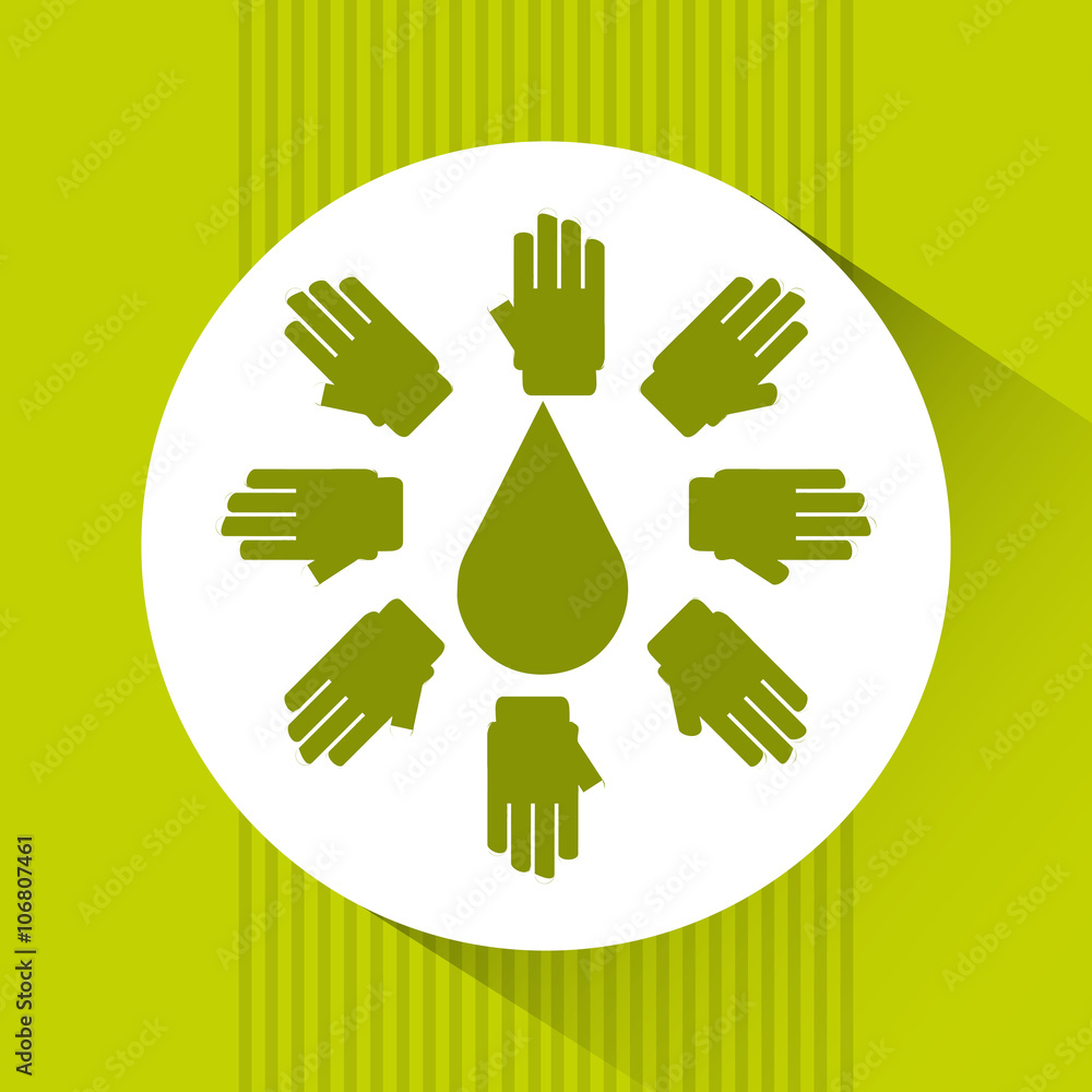 Obraz premium save the water design