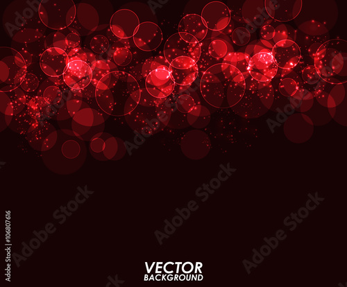 Abstract modern red bokeh digital - Vector Background.