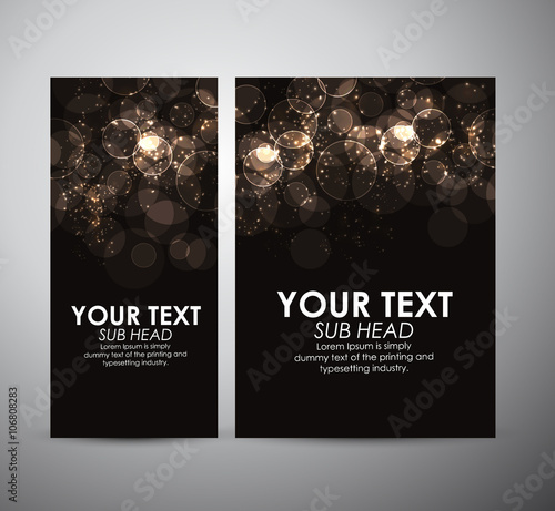 Abstract gold Circle bokeh. Graphic resources design template or roll up. 