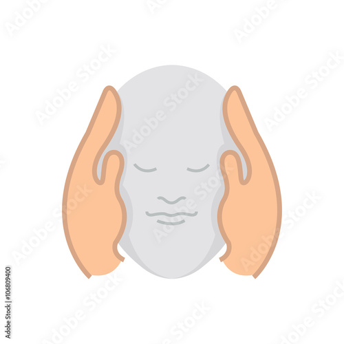  Flat Icon head massage icon