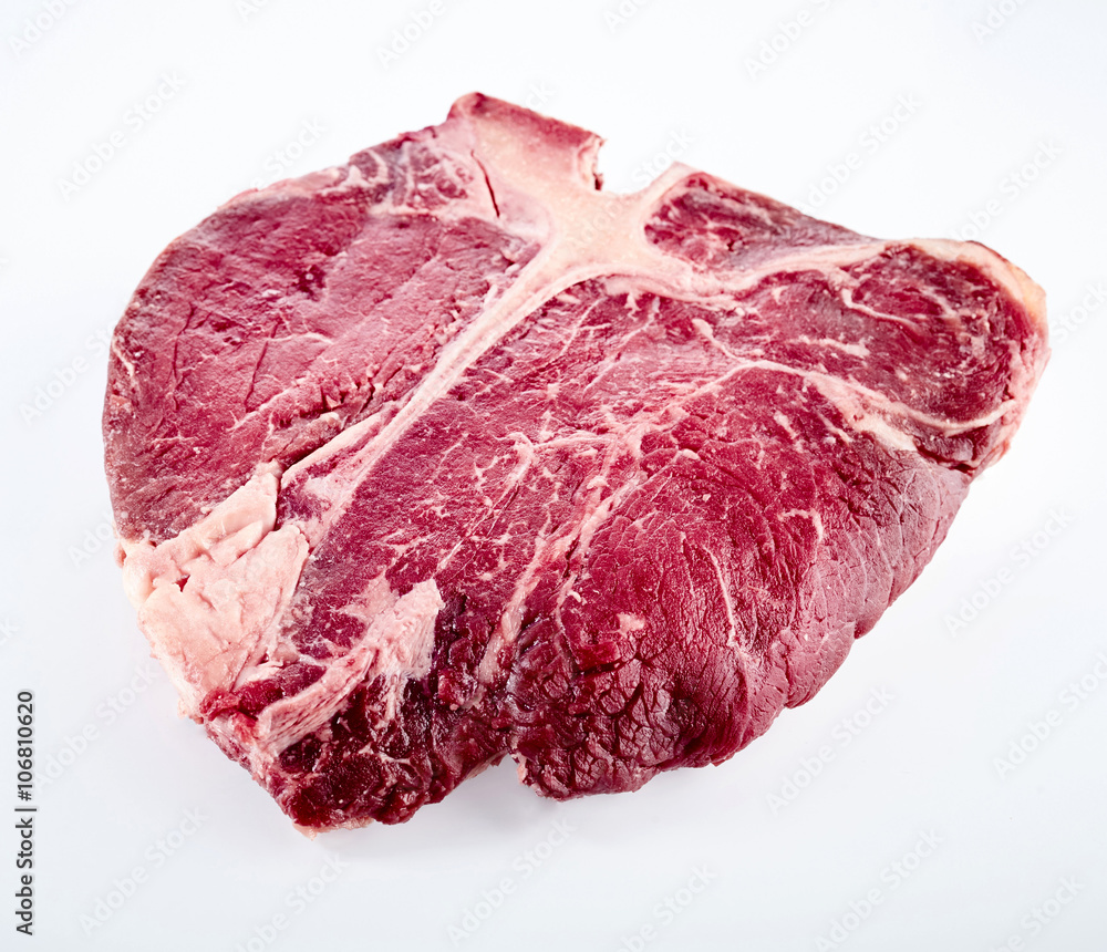 Obraz premium Delicious thick tender raw t-bone steak