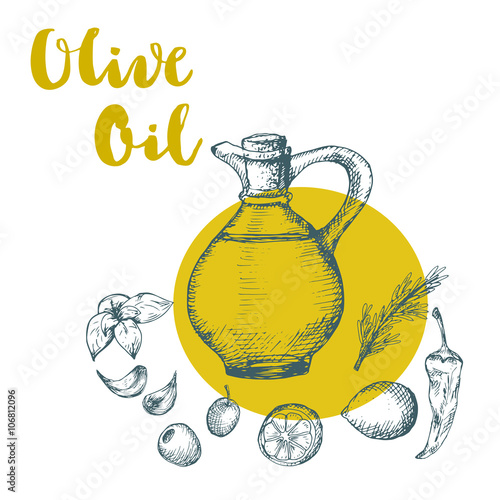 Olive oil design illustration.