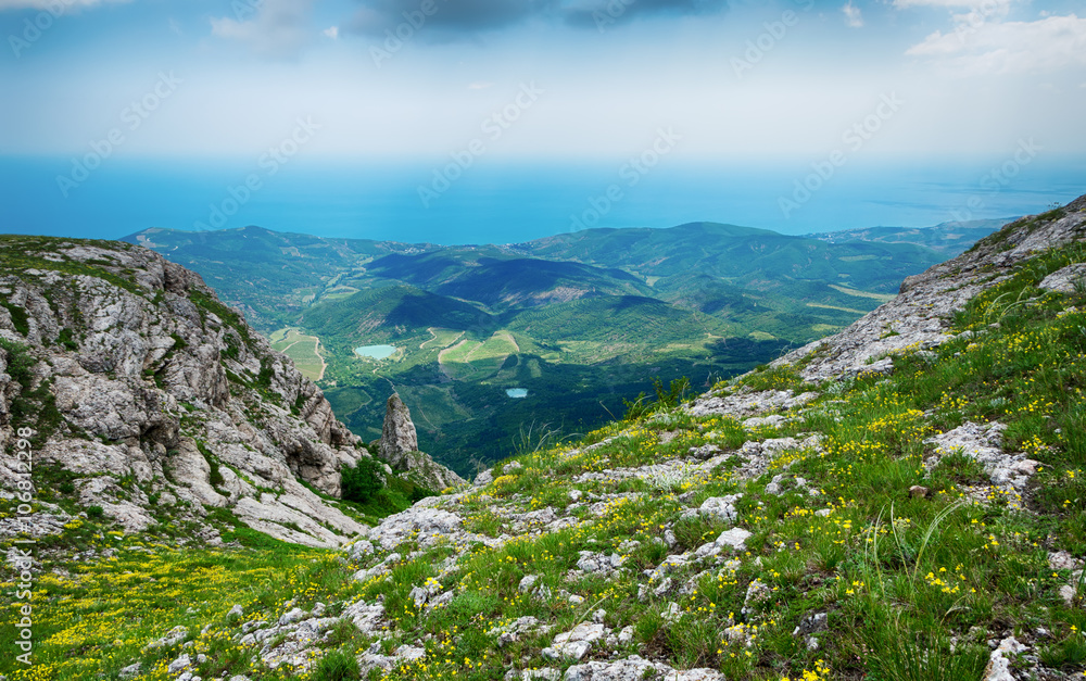 beautiful landscape Crimean mountains