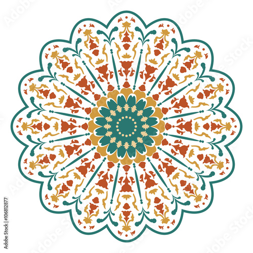 Mandala or circular floral pattern