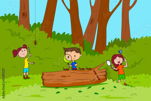 Children enjoying summer camp activities