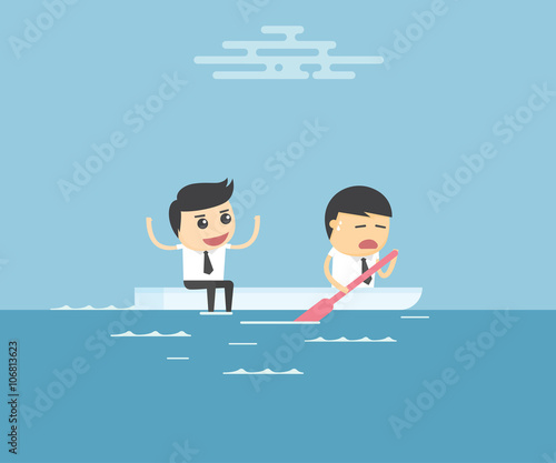 People is obstacle to success. Business concept.