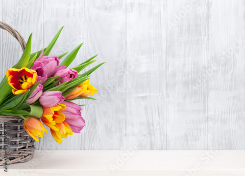 Fototapeta Naklejka Na Ścianę i Meble -  Colorful tulip flowers bouquet