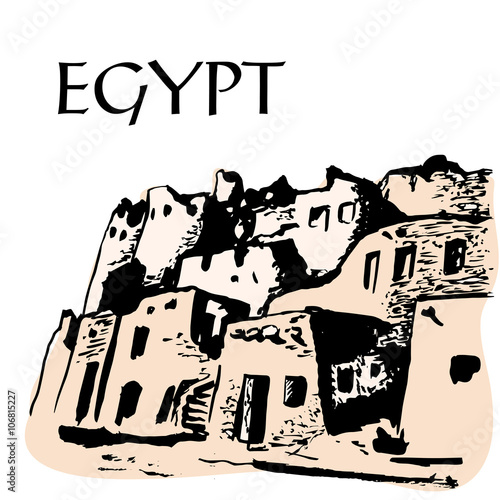 Old Homes In The Egyptian Desert. Town Of Siwa Oasis