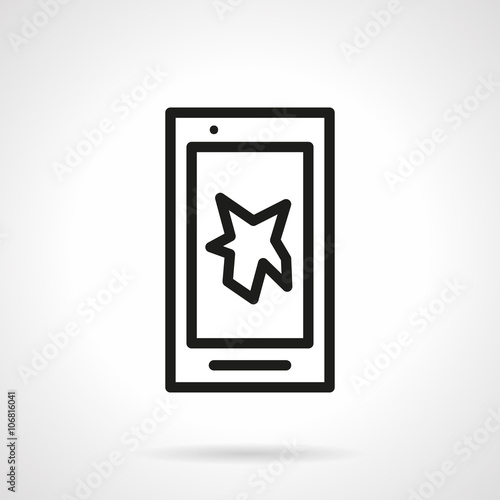 Touch phone repair service simple line vector icon