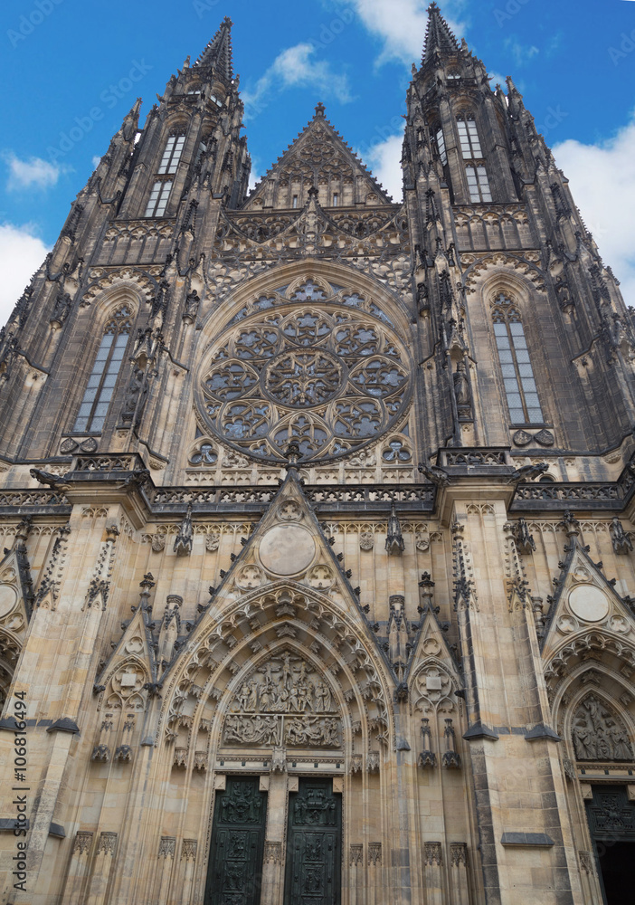 Building St. Vitus Cathedral fragment