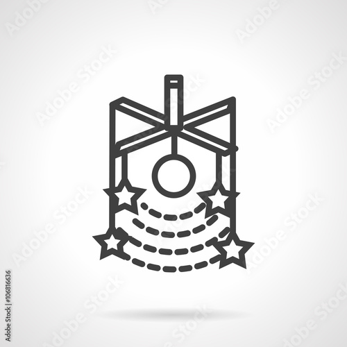 Stars model simple line vector icon