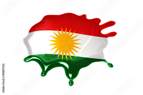 Foto blot with national flag of kurdistan