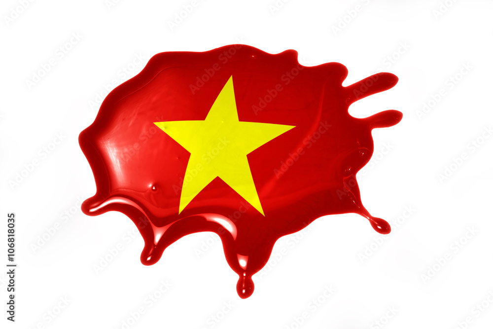 Obraz premium blot with national flag of vietnam