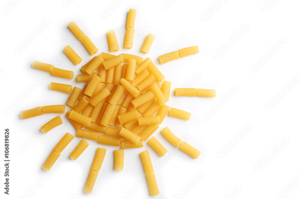 Italian pasta composition, top view Italian pasta composition, top view