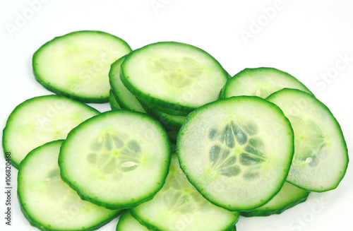 colorful cucumber with white background
